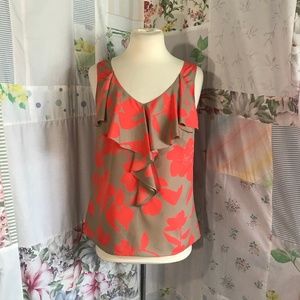 NWT Loft - Sleeveless Blouse with Tie Back